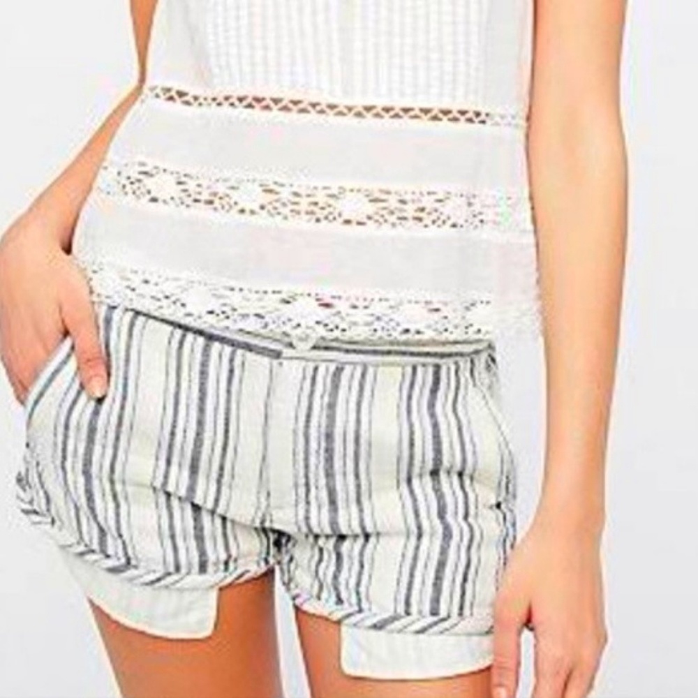 FIRM Free People Night Moves stripe cotton shorts